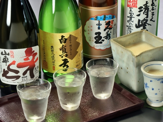 【地酒飲み比べ】自慢料理と旨い酒☆自家製どぶろく＆地酒3種を飲み比べ♪